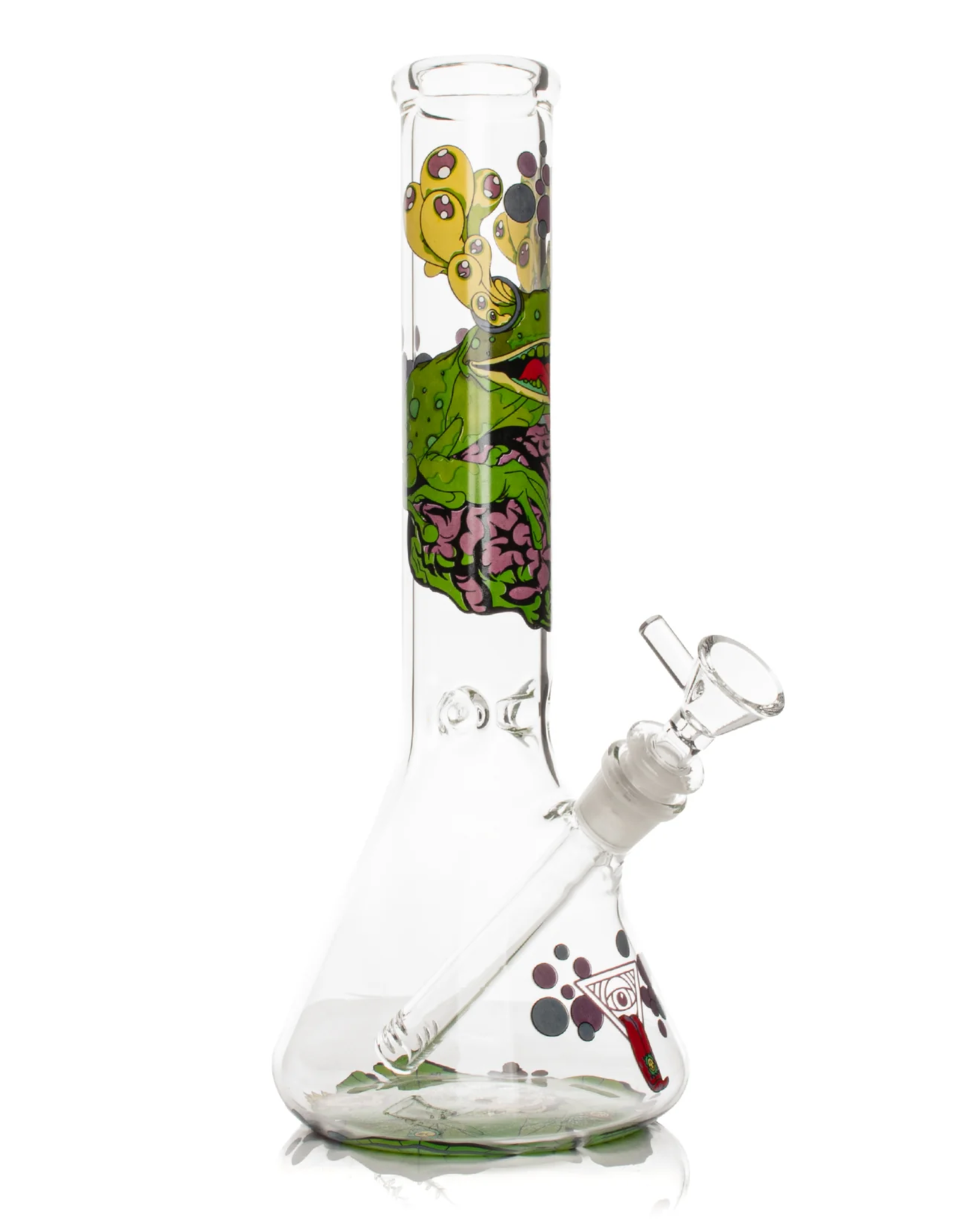Red Eye Glass 12" Brain Frog Beaker by Red Eye Glass