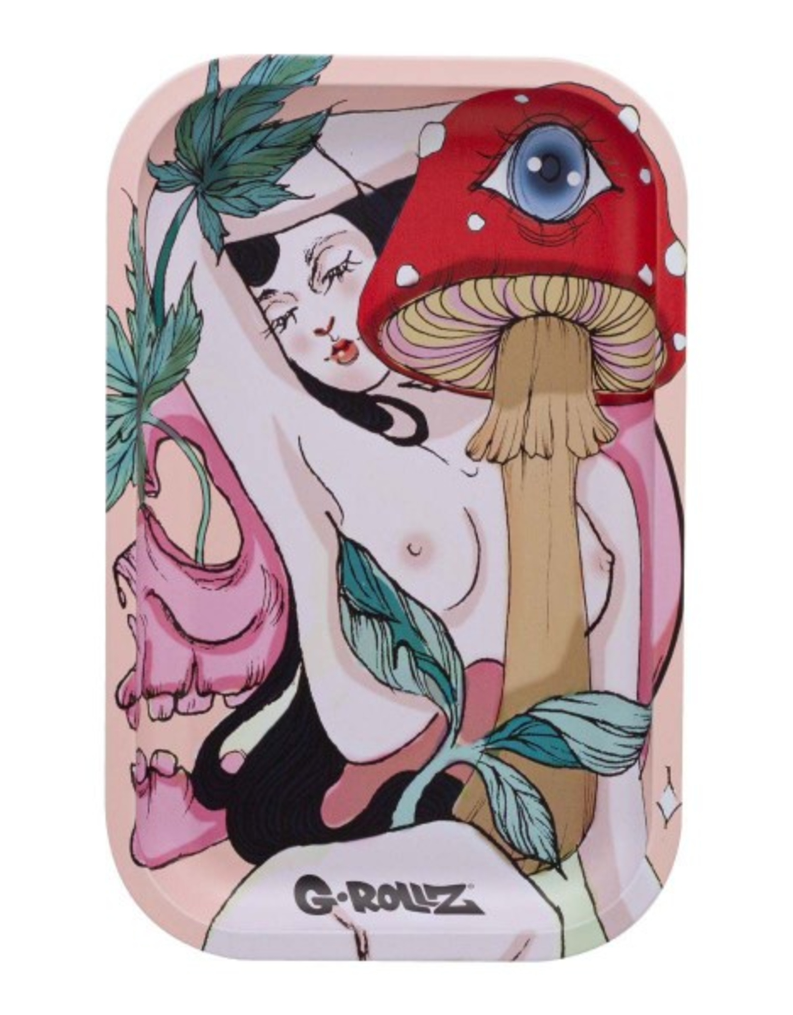 G-Rollz Mushroom Lover Metal Rolling Tray - Medium
