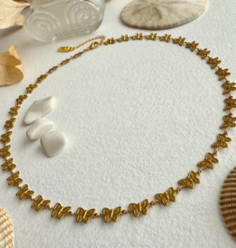 "Yumi" Butterfly Chain Necklace in Gold