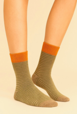 "Cousteau" Striped Crew Socks (2 pack) - Sargasso Palette
