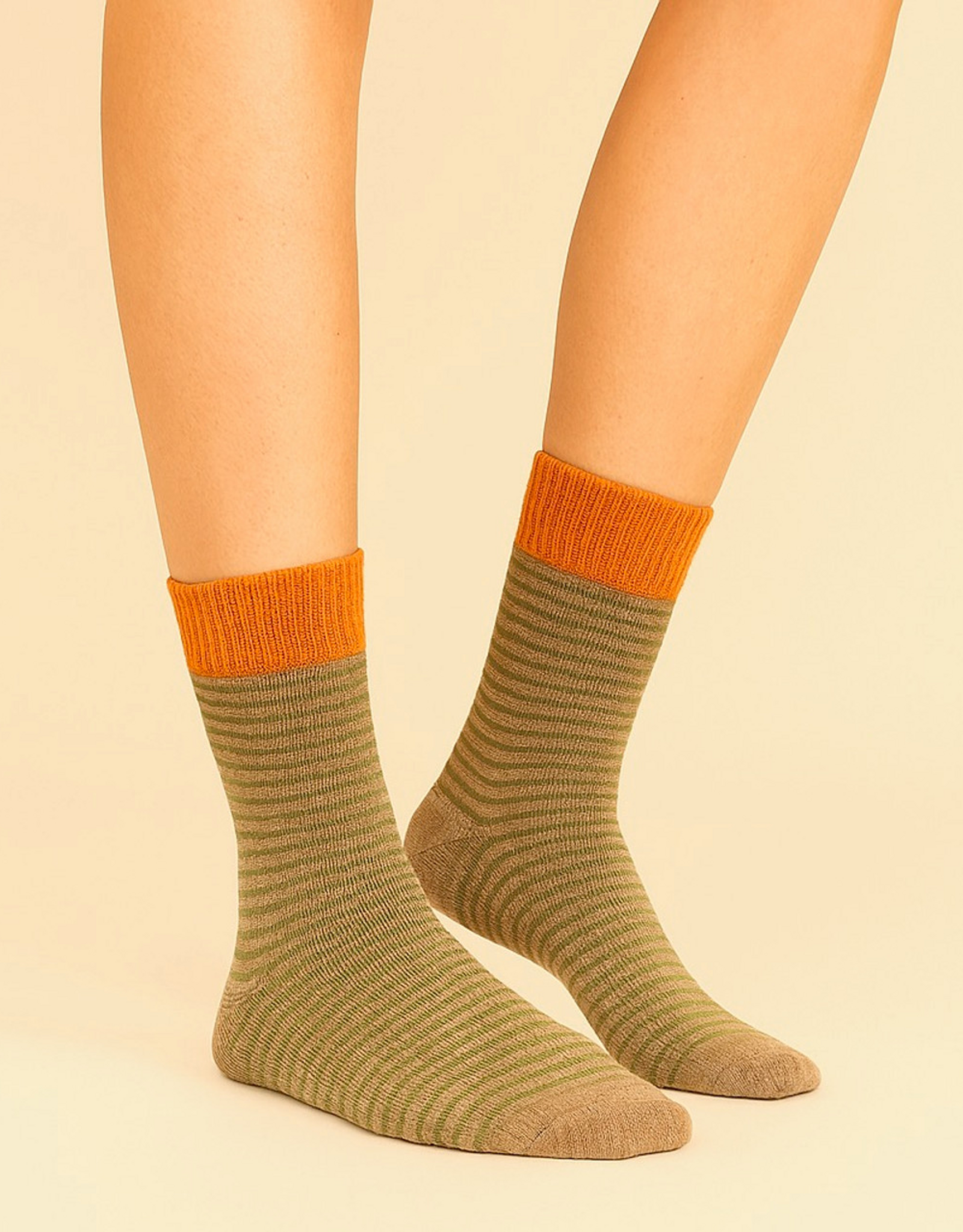 "Cousteau" Striped Crew Socks (2 pack) - Sargasso Palette