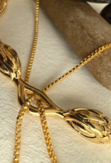 "Cenchoa" Double Snake Layered Necklace in Gold