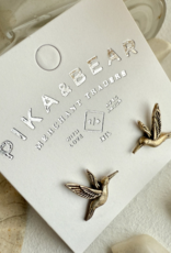 "Calliope" Silver Hummingbird Stud Earrings