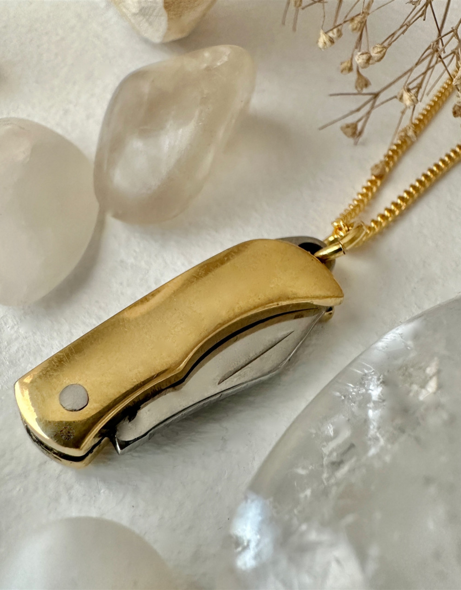 "Simple But Effective" Plain Pocket Knife Charm Necklace