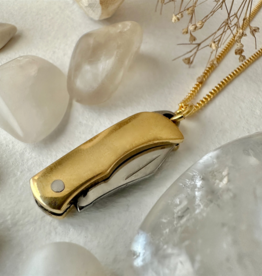 "Simple But Effective" Plain Pocket Knife Charm Necklace