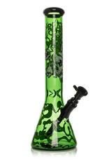 GEAR Premium 15” Glow-in-the-Dark Smoking Skulls Beaker by Gear Premium