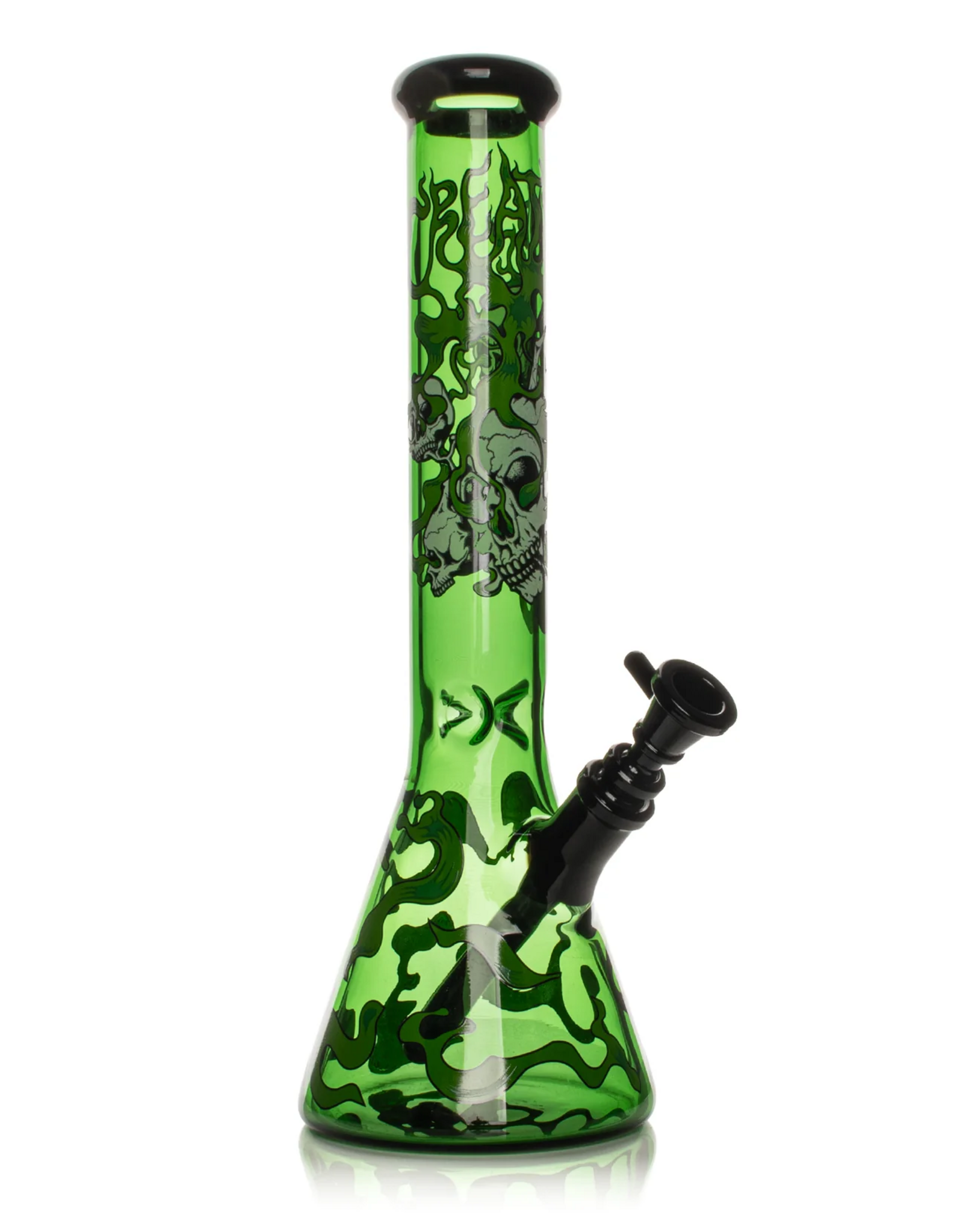 GEAR Premium 15” Glow-in-the-Dark Smoking Skulls Beaker by Gear Premium