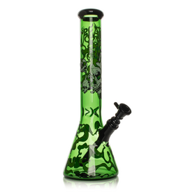 GEAR Premium 15” Glow-in-the-Dark Smoking Skulls Beaker by Gear Premium