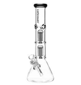 14" 9mm Legendary Double Tree Perc Beaker