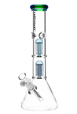 14" 9mm Legendary Double Tree Perc Beaker