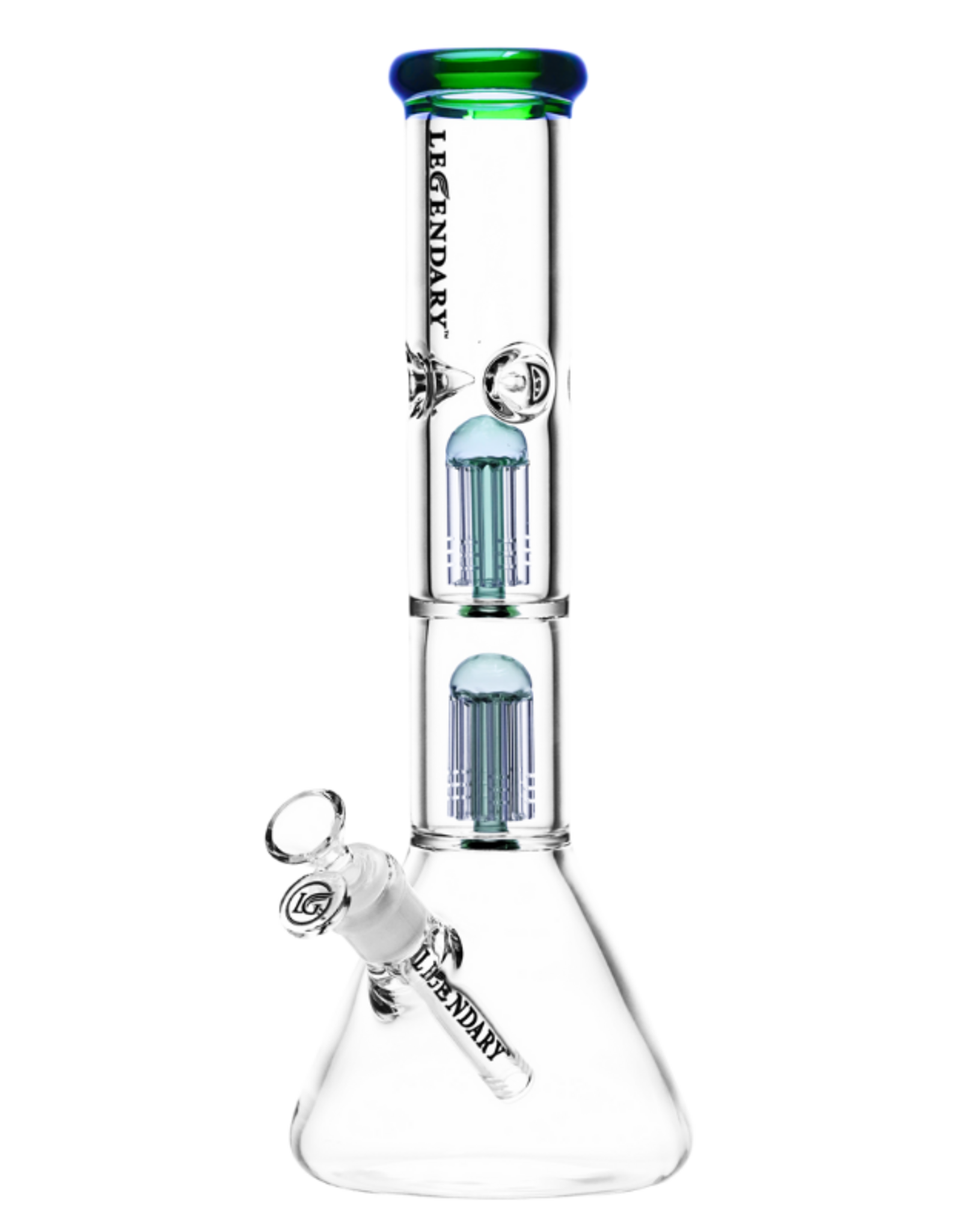 14" 9mm Legendary Double Tree Perc Beaker