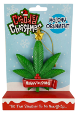 Merry Kushmas Crooked Christmas Ornament