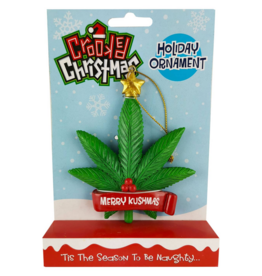 Merry Kushmas Crooked Christmas Ornament