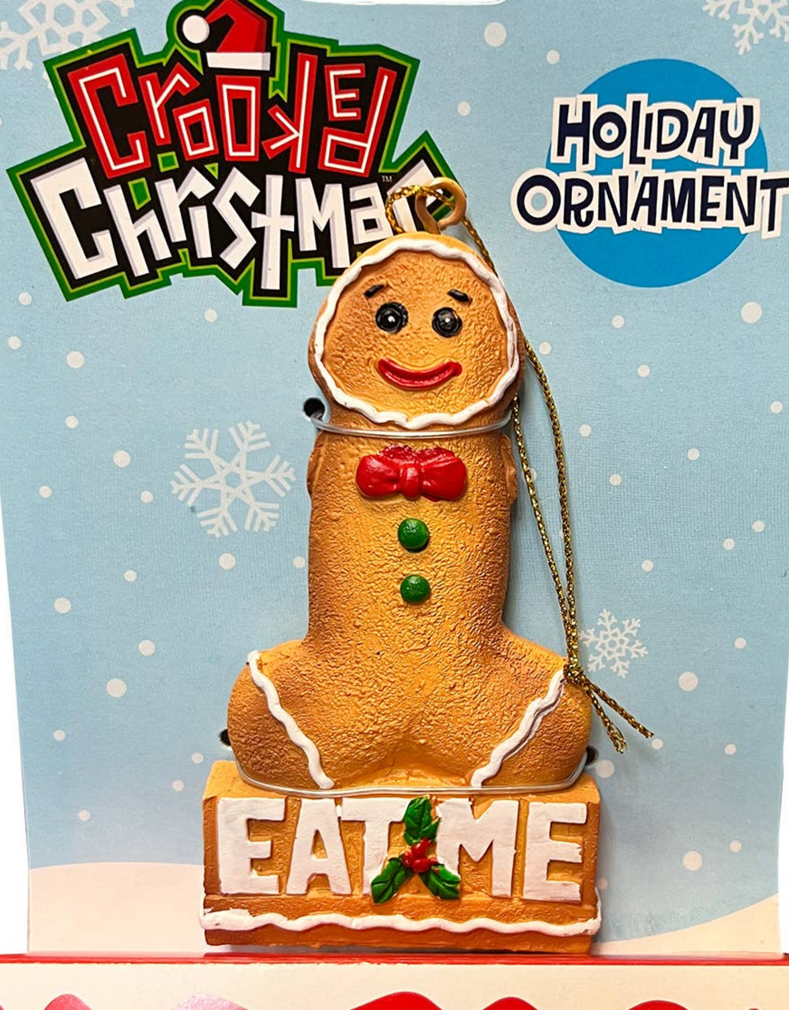 Eat Me Crooked Christmas Ornament