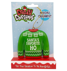 Santa's Favorite Ho Crooked Christmas Ornament