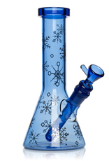 Red Eye Glass 8.5" Sapphire Blue Winter Wonderland Rig by Red Eye Glass