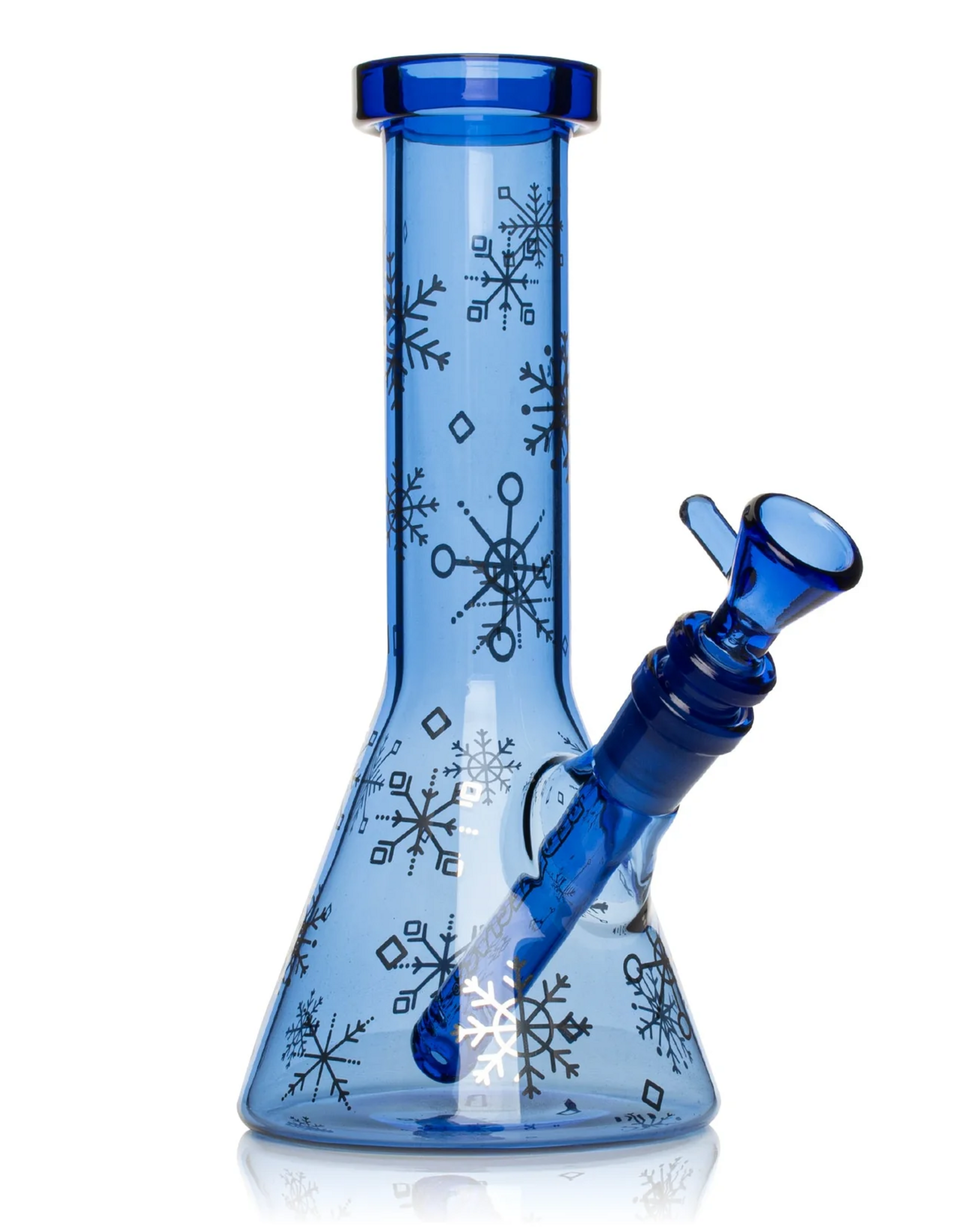 Red Eye Glass 8.5" Sapphire Blue Winter Wonderland Rig by Red Eye Glass