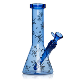 Red Eye Glass 8.5" Sapphire Blue Winter Wonderland Rig by Red Eye Glass