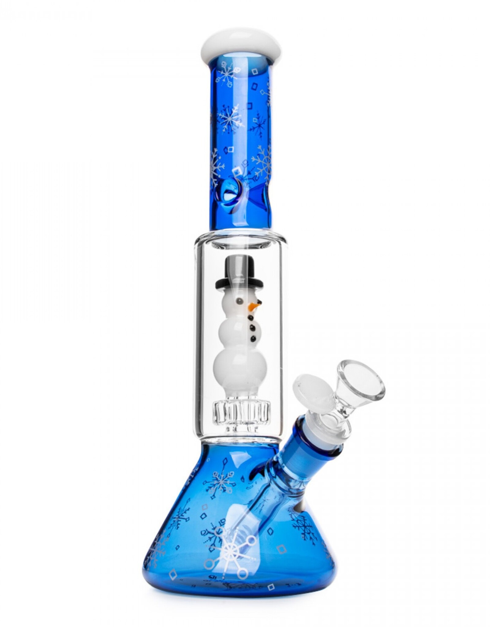 Red Eye Glass 12" Snowman Dual Chamber Beaker by Red Eye Glass