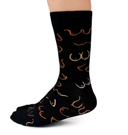 Black Simply the Breast Women's Crew Socks