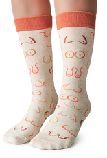 Natural Simply the Breast Women's Crew Socks