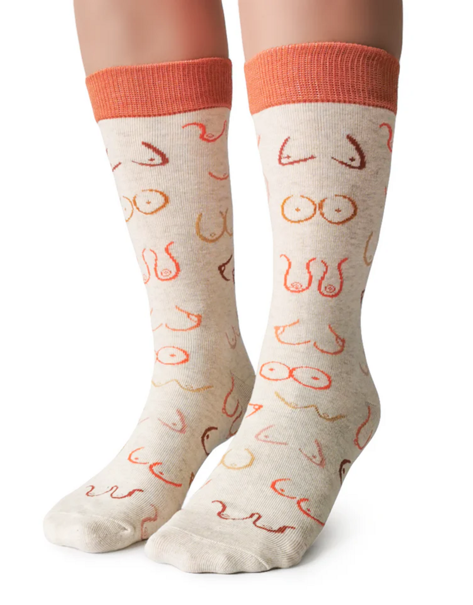 Natural Simply the Breast Women's Crew Socks