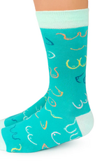 Teal Simply the Breast Women's Crew Socks