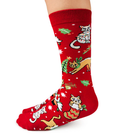 Feline Festive Women's Crew Socks