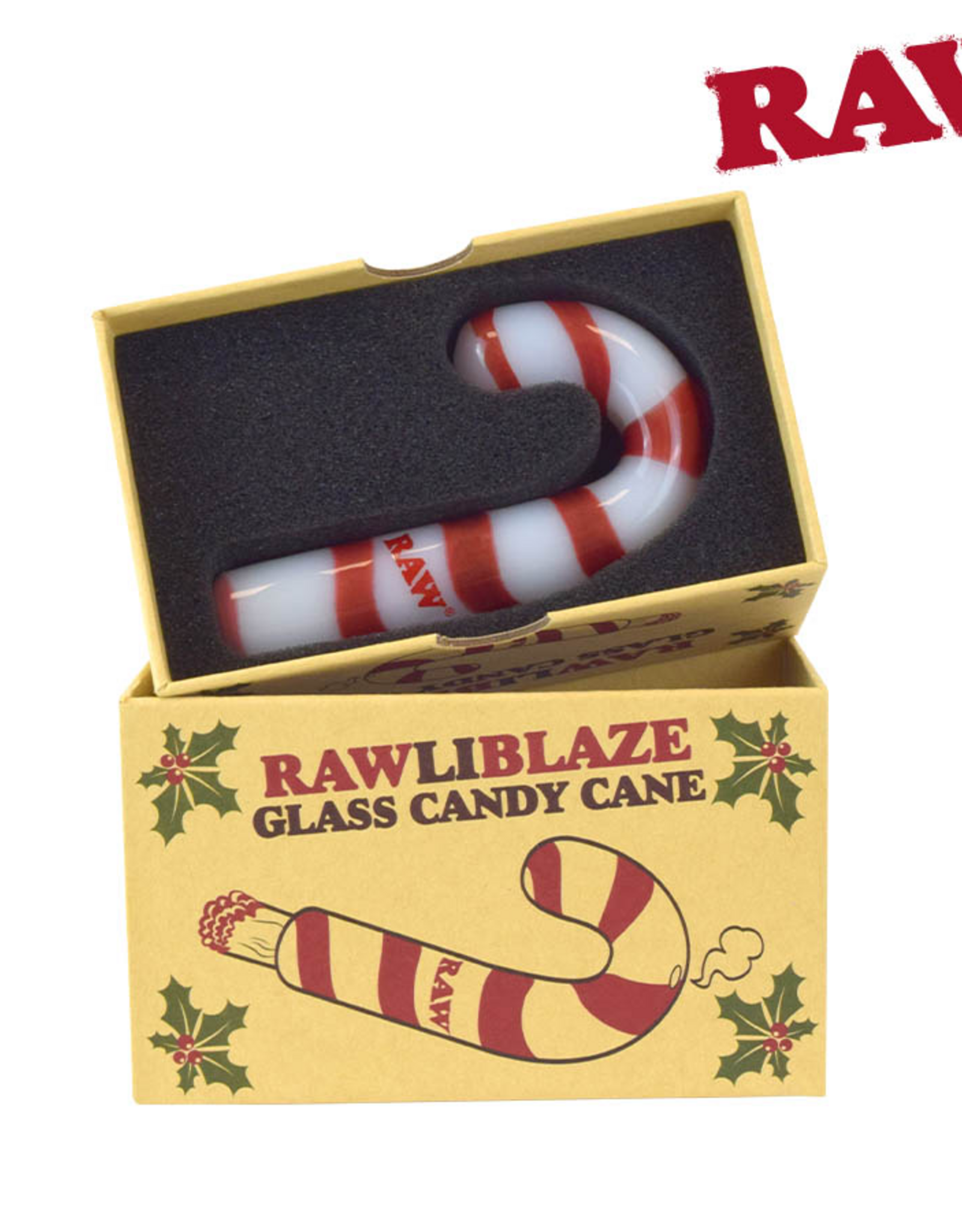 RAW RAW Glass Candy Cane Cone Holder