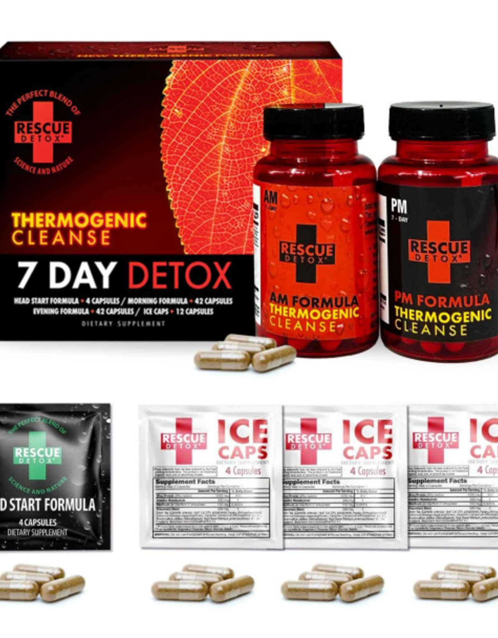 Rescue Detox 7 Day Thermogenic Cleanse Detox Kit