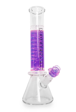 Red Eye Glass 14" Purple Liquid Chiller Coil Beaker by Red Eye Glass