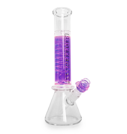 Red Eye Glass 14" Purple Liquid Chiller Coil Beaker by Red Eye Glass