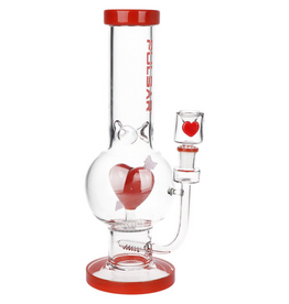 Pulsar 12" Cupids Heart Bubble Base Water Pipe by Pulsar