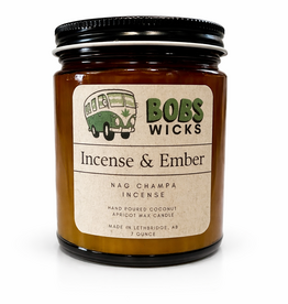 Bobs Wicks Incense & Ember 7 Ounce Candle