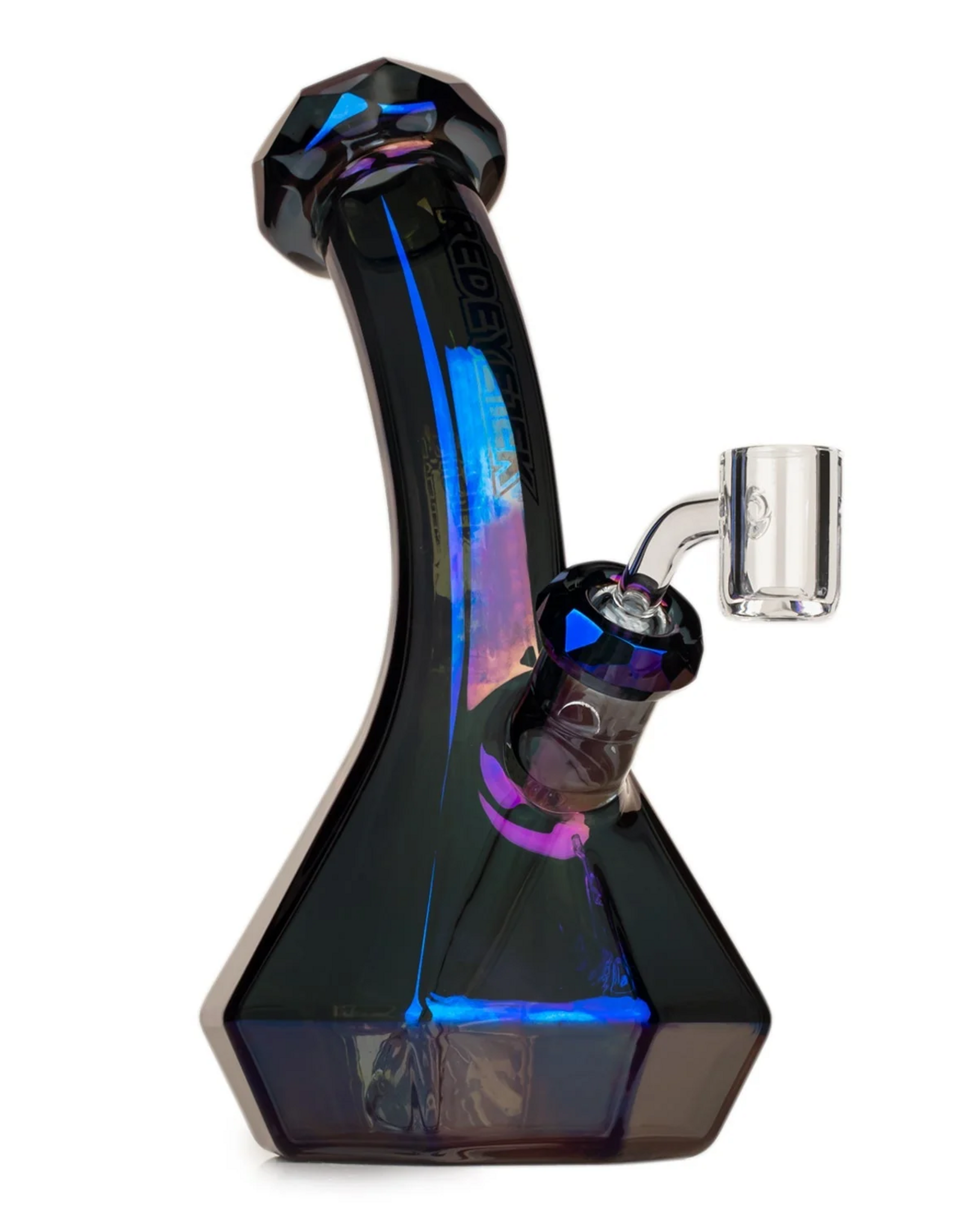 Red Eye Glass 8" Metallic Terminator Finish Carina Lean Back Beaker Base Rig by Red Eye Glass