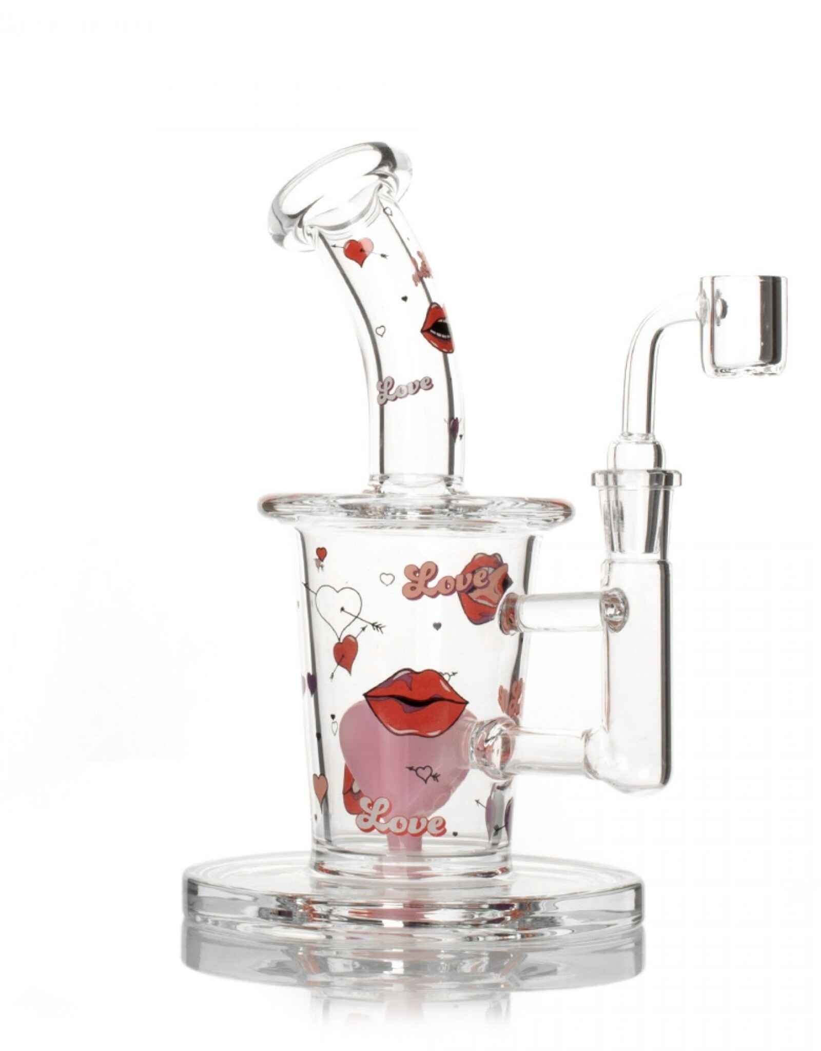 Red Eye Glass 8" Heart Rig by Red Eye Glass