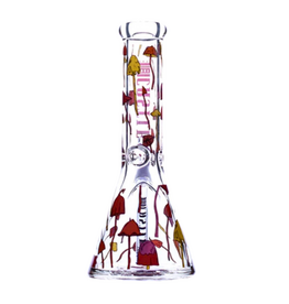 12" 9mm Shroomie Beaker by Castle Glass