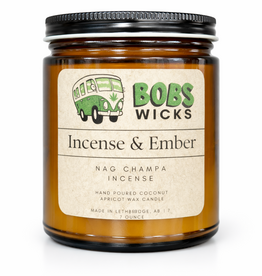Bobs Wicks Incense & Ember 7 Ounce Candle