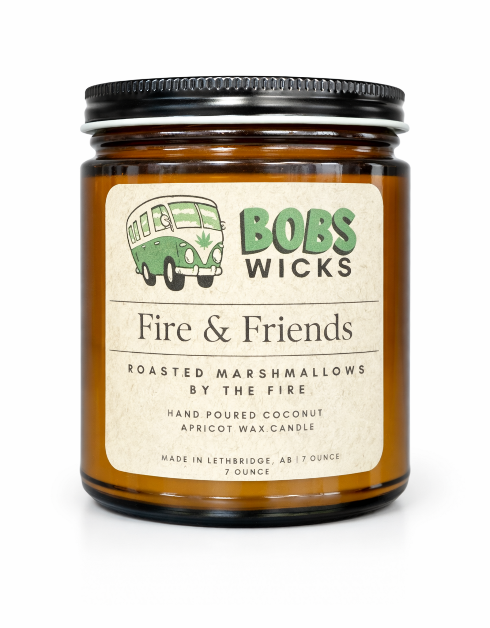 Bobs Wicks Fire & Friends 7 Ounce Candle