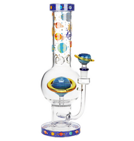 Pulsar 12" Rings of Saturn Water Pipe by Pulsar Glass