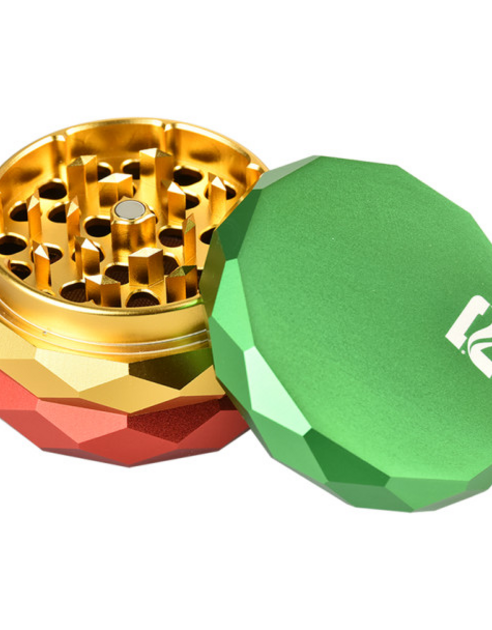 Pulsar Pulsar Diamond Faceted Aluminum Grinder - 4 Piece / 2.25" / Rasta