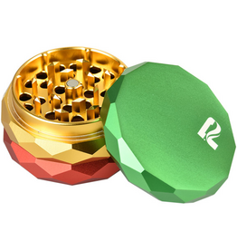 Pulsar Pulsar Diamond Faceted Aluminum Grinder - 4 Piece / 2.25" / Rasta