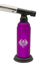 Special Blue Purple Monster Double-Flame Torch w/ Matching Tin Carrying Case Purple