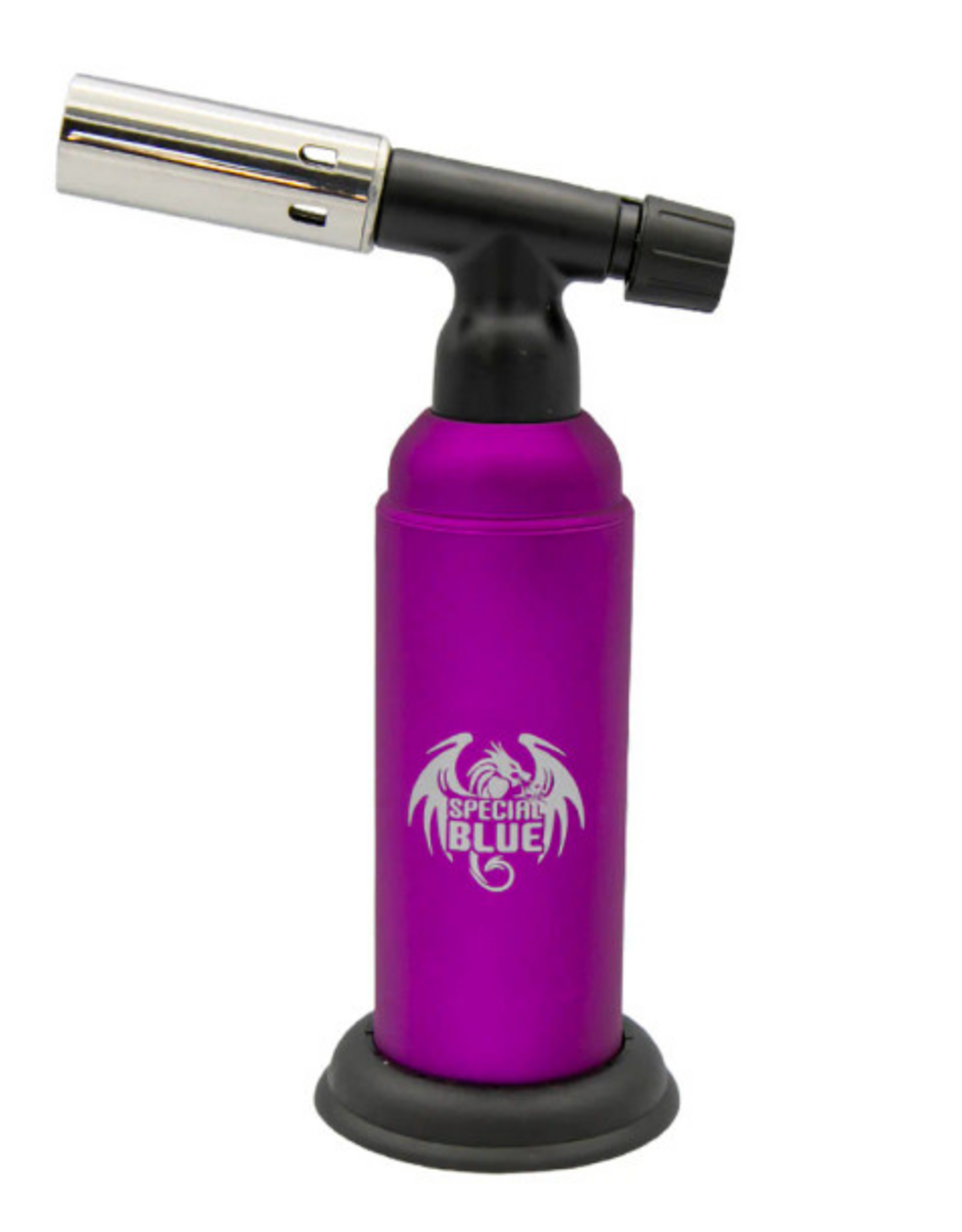 Special Blue Purple Monster Double-Flame Torch w/ Matching Tin Carrying Case Purple