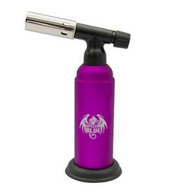 Special Blue Purple Monster Double-Flame Torch w/ Matching Tin Carrying Case Purple