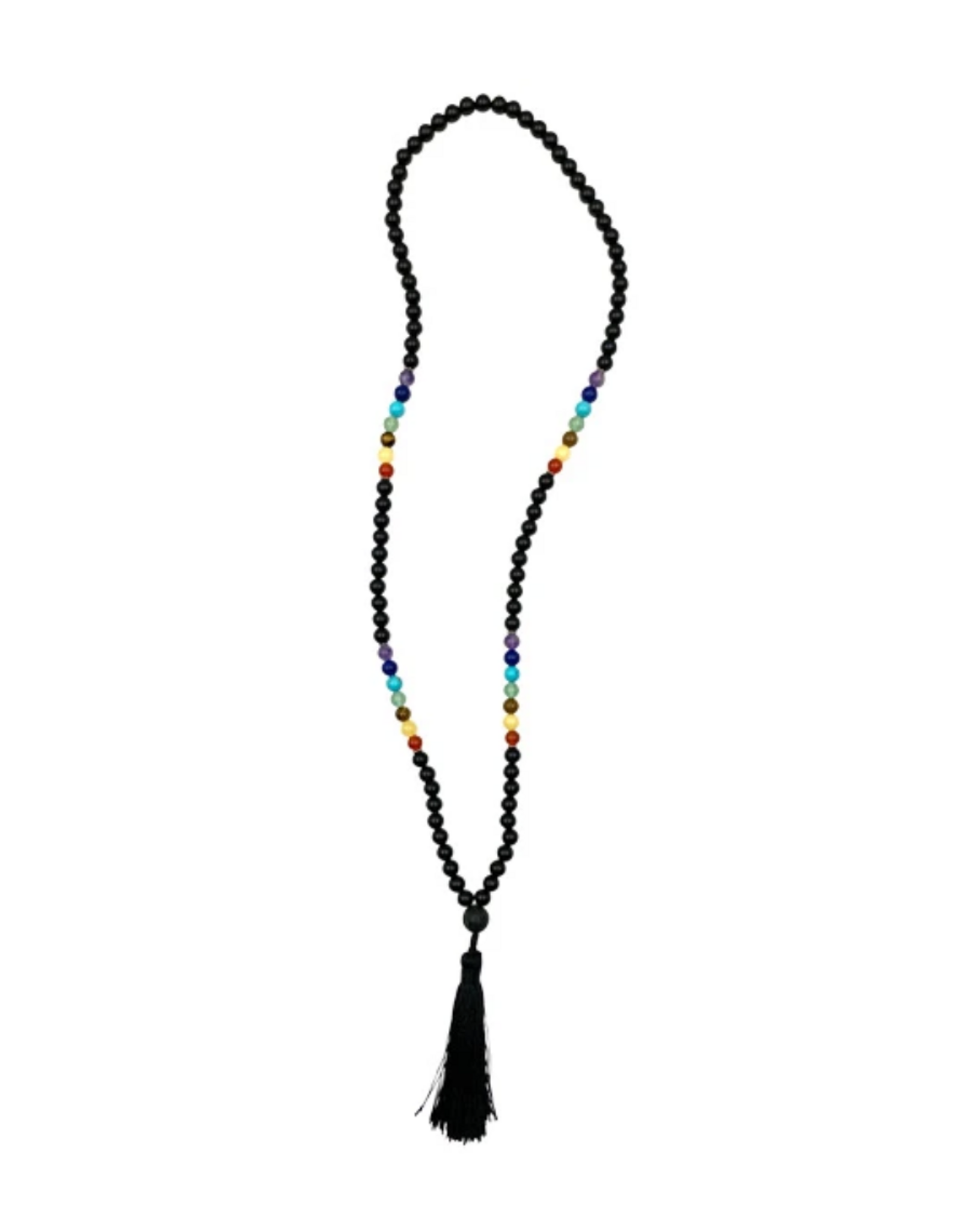 Mala Beads - Chakra and Obsidian