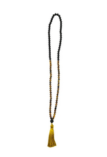 Mala Beads - Tigereye and Obsidian
