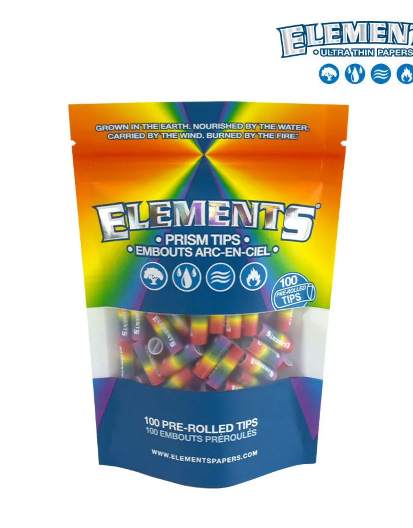 Elements Prism Pre-Rolled Tips 100/Bag