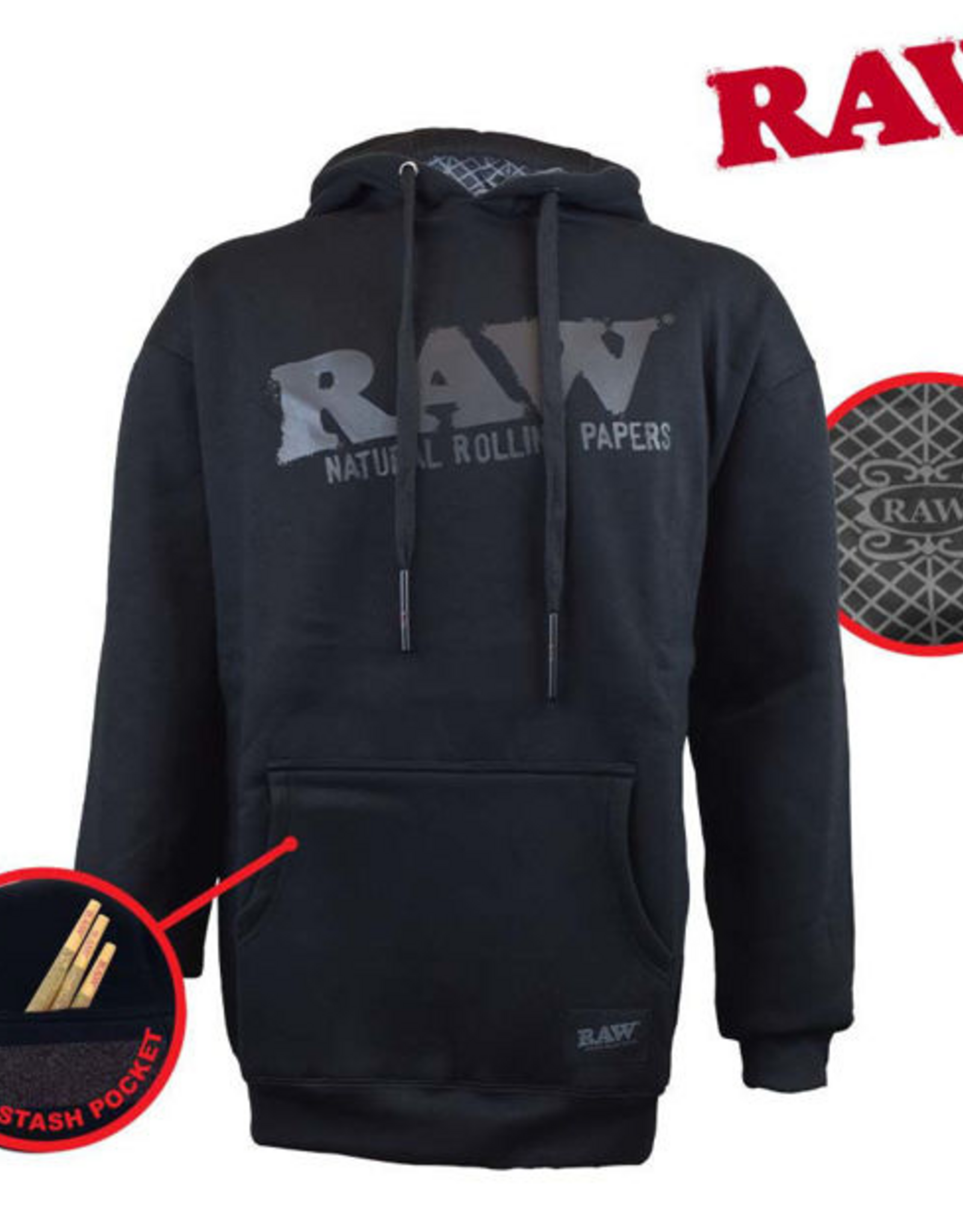 RAW RPXRAW Black Pullover Hoodie
