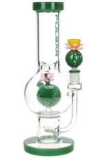 Pulsar 12.25" Peyote Bloom Bubble Base Water Pipe by Pulsar Glass